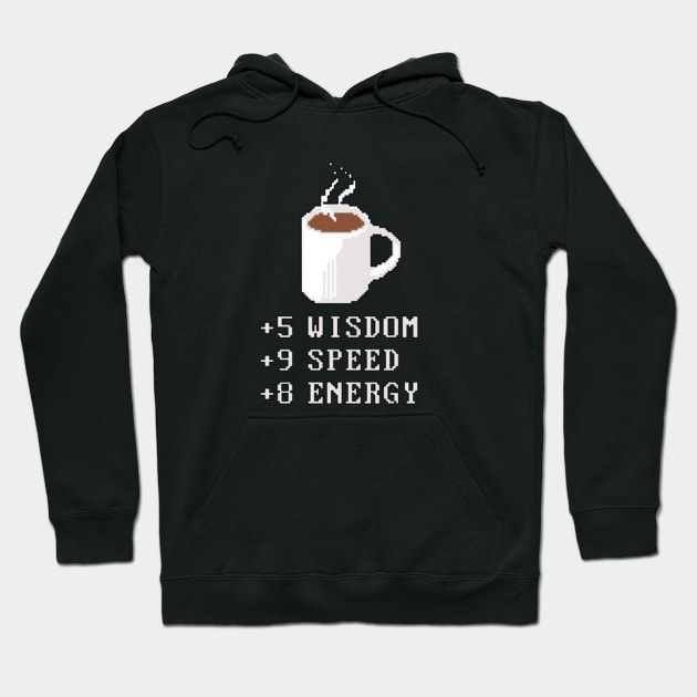 Caffeine stats Hoodie by Qwerty